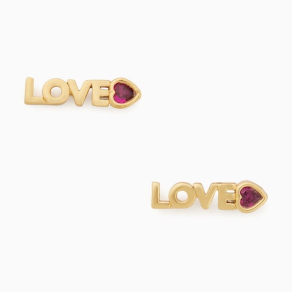 LOVE ❤️ Kate Spade Stud Earrings Love You ❤️, Mom Love Mini Studs Cute Jewelry